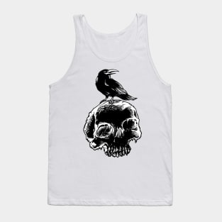 Crow on Skull Tank Top